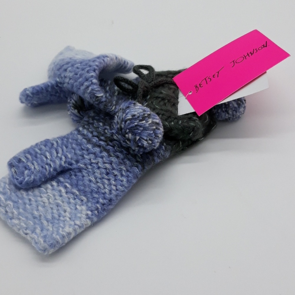 Betsey Johnson Blue Gem Texting Gloves